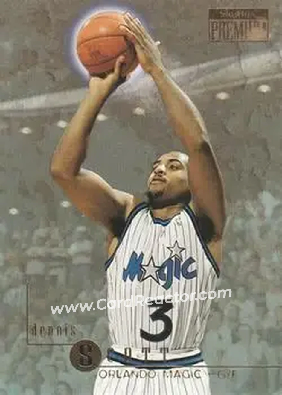 1996-97 SkyBox Premium #83 - Dennis Scott - Orlando Magic - Front 1996-97 SkyBox Premium #83 - Dennis Scott - Orlando Magic - Front