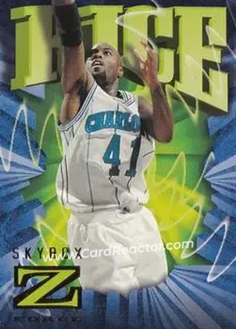 1996-97 SkyBox Z-Force #10 - Glen Rice - Charlotte Hornets - Front