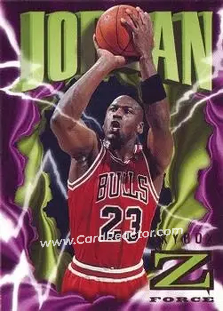 1996-97 SkyBox Z-Force #11 - Michael Jordan - Chicago Bulls - Front
