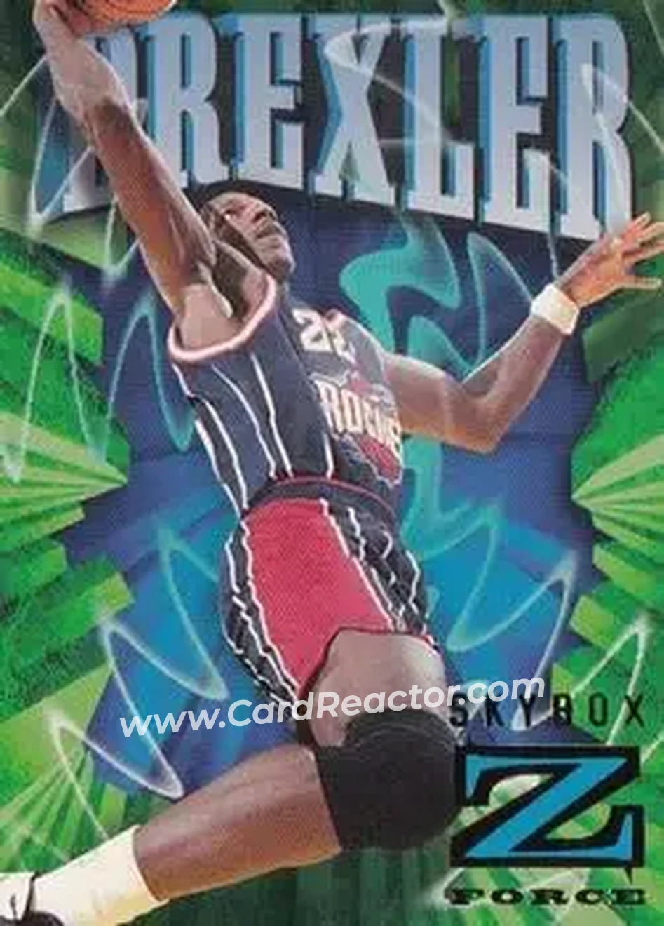 1996-97 SkyBox Z-Force #33 - Clyde Drexler - Houston Rockets - Front