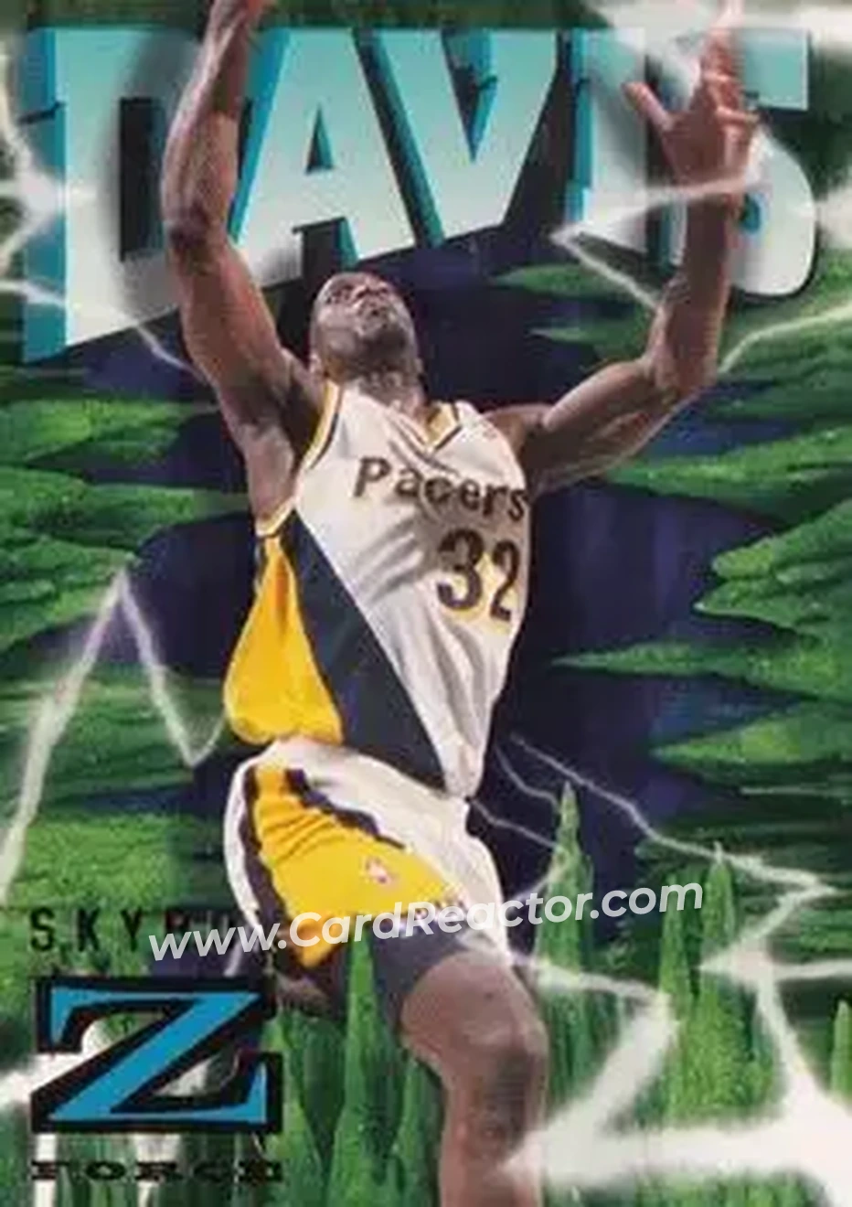 1996-97 SkyBox Z-Force #37 - Dale Davis - Indiana Pacers - Front