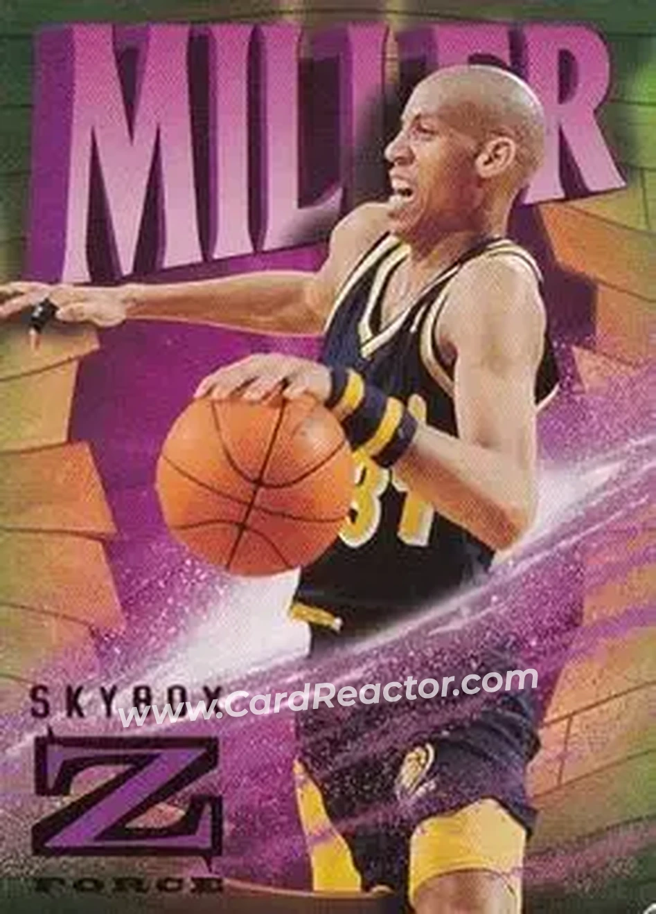 1996-97 SkyBox Z-Force #38 - Reggie Miller - Indiana Pacers - Front