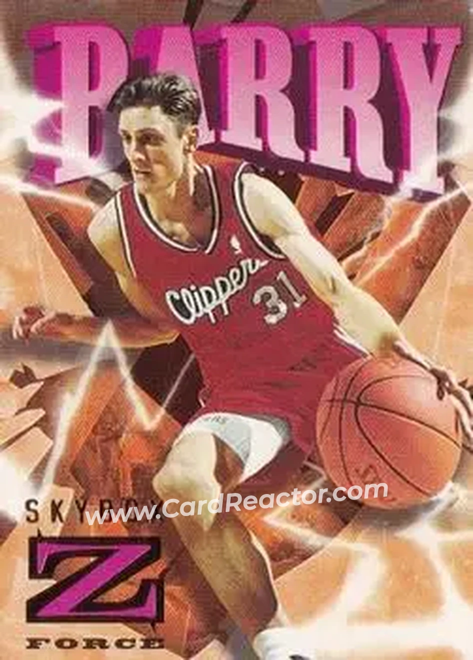 1996-97 SkyBox Z-Force #40 - Brent Barry - Los Angeles Clippers - Front