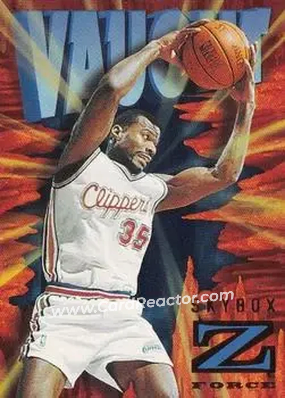 1996-97 SkyBox Z-Force #41 - Loy Vaught - Los Angeles Clippers - Front