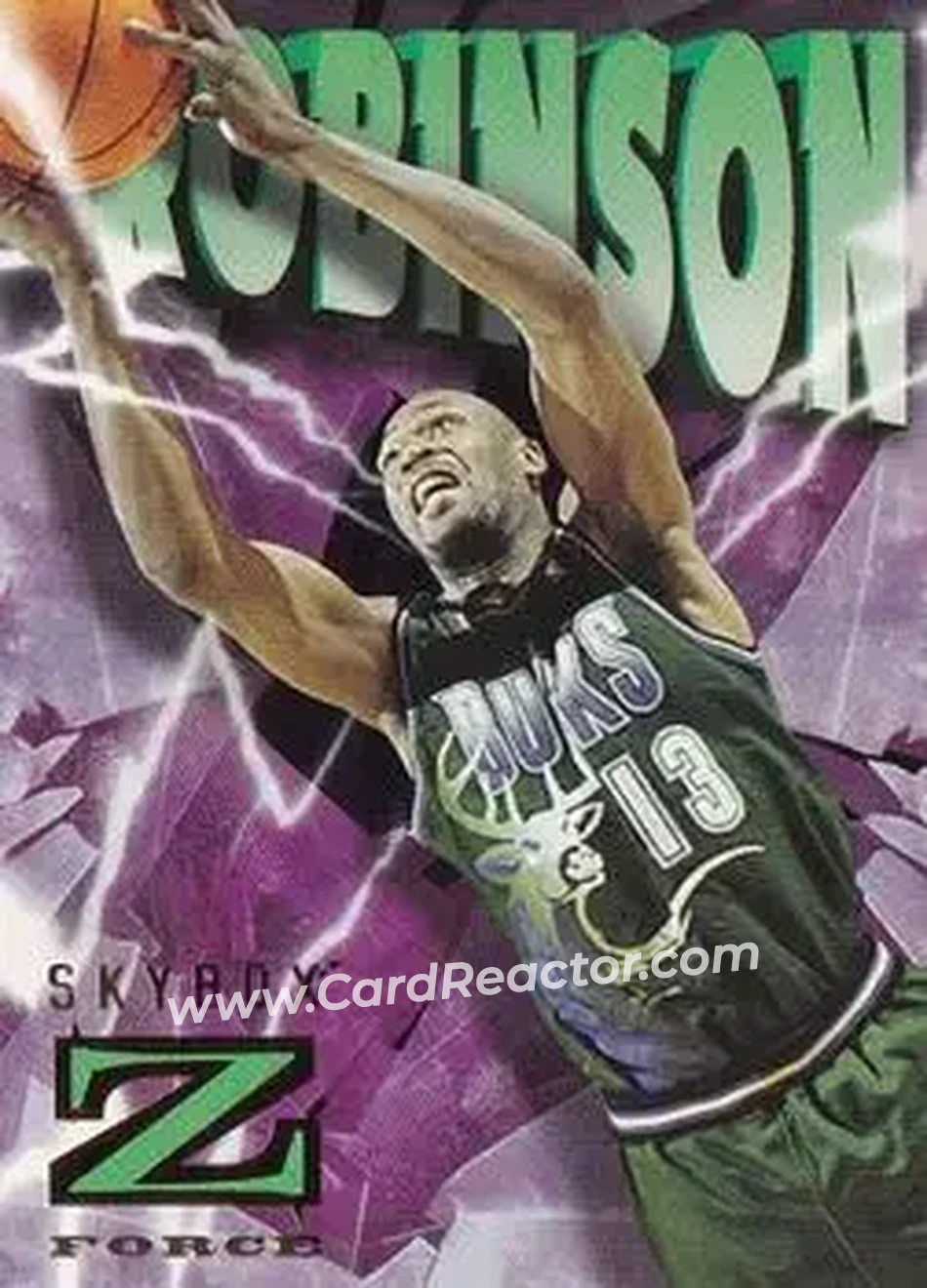 1996-97 SkyBox Z-Force #51 - Glenn Robinson - Milwaukee Bucks - Front