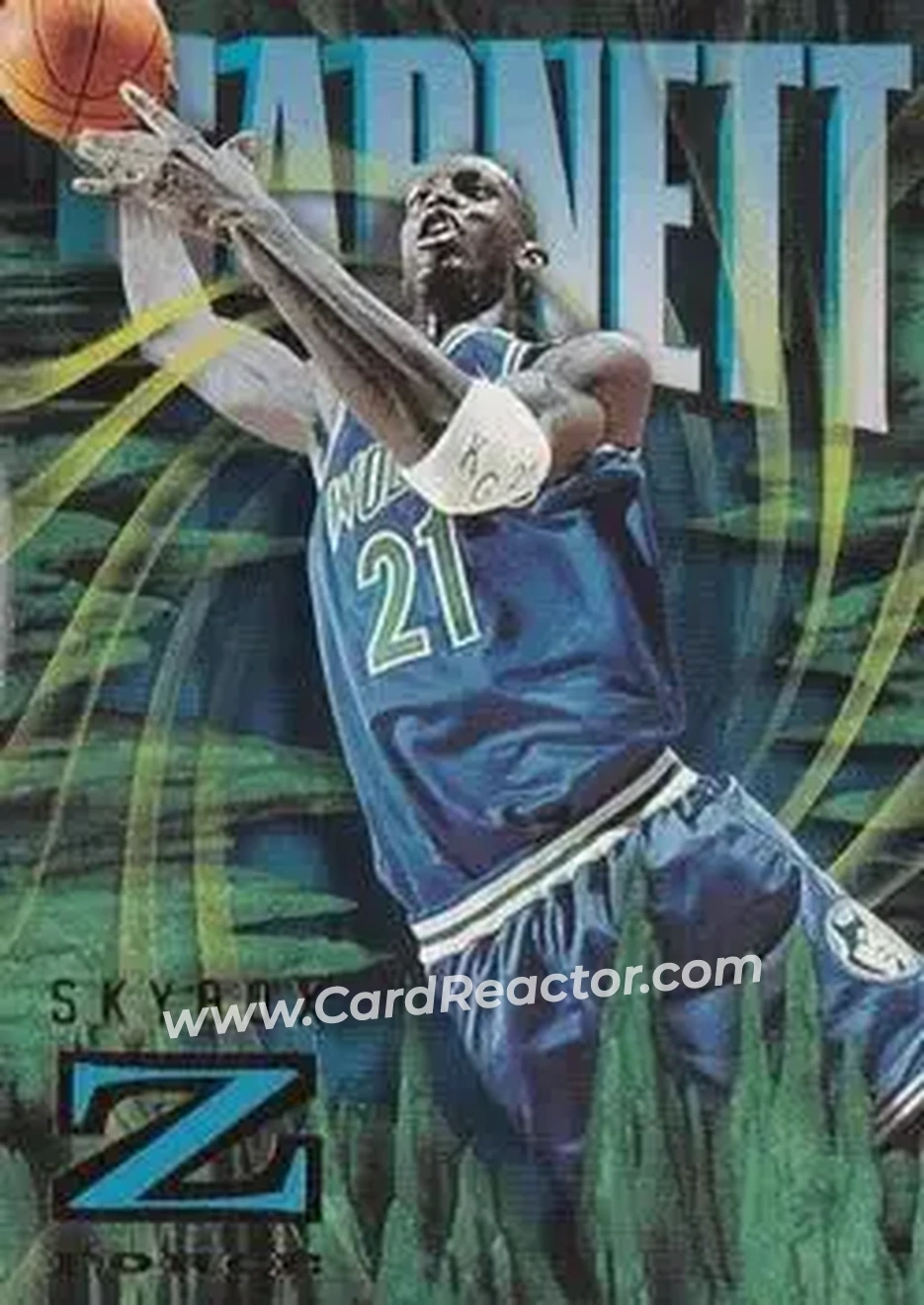 1996-97 SkyBox Z-Force #52 - Kevin Garnett - Minnesota Timberwolves - Front