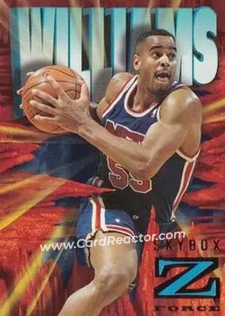 1996-97 SkyBox Z-Force #57 - Jayson Williams - New Jersey Nets - Front