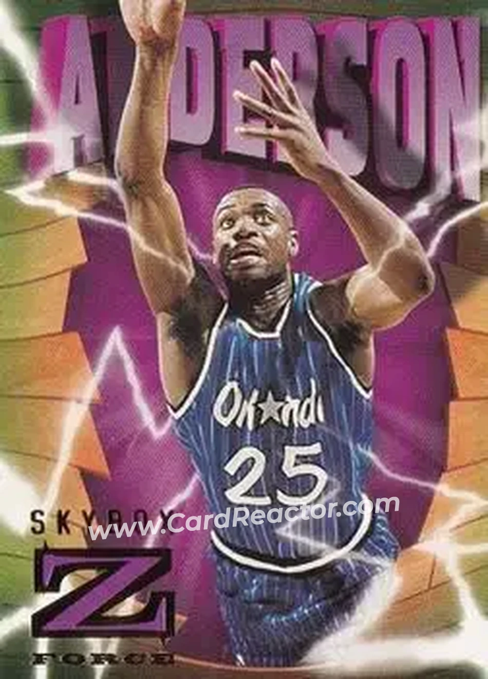 1996-97 SkyBox Z-Force #61 - Nick Anderson - Orlando Magic - Front