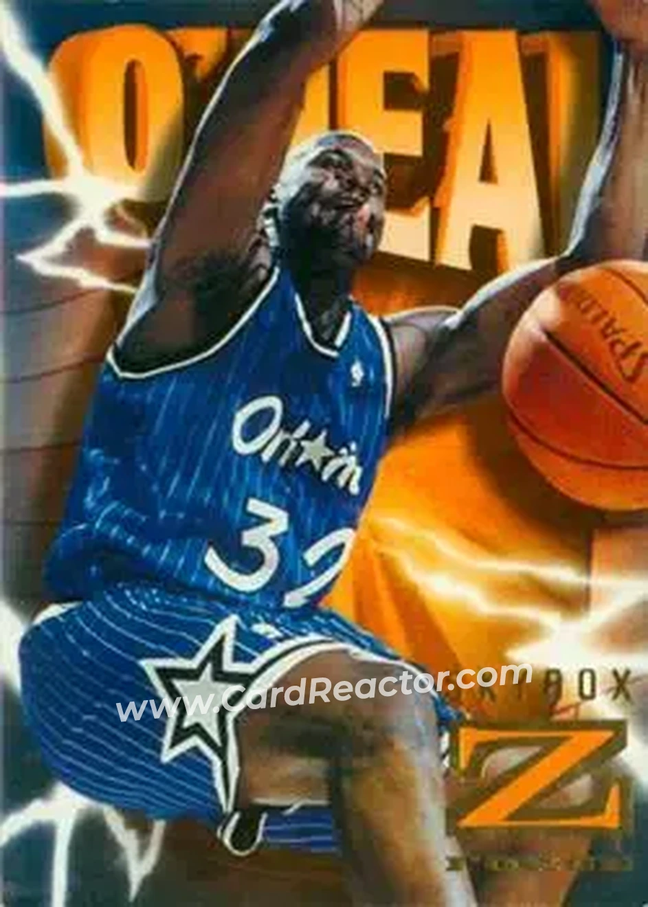 1996-97 SkyBox Z-Force #64 - Shaquille O'Neal - Los Angeles Lakers - Front