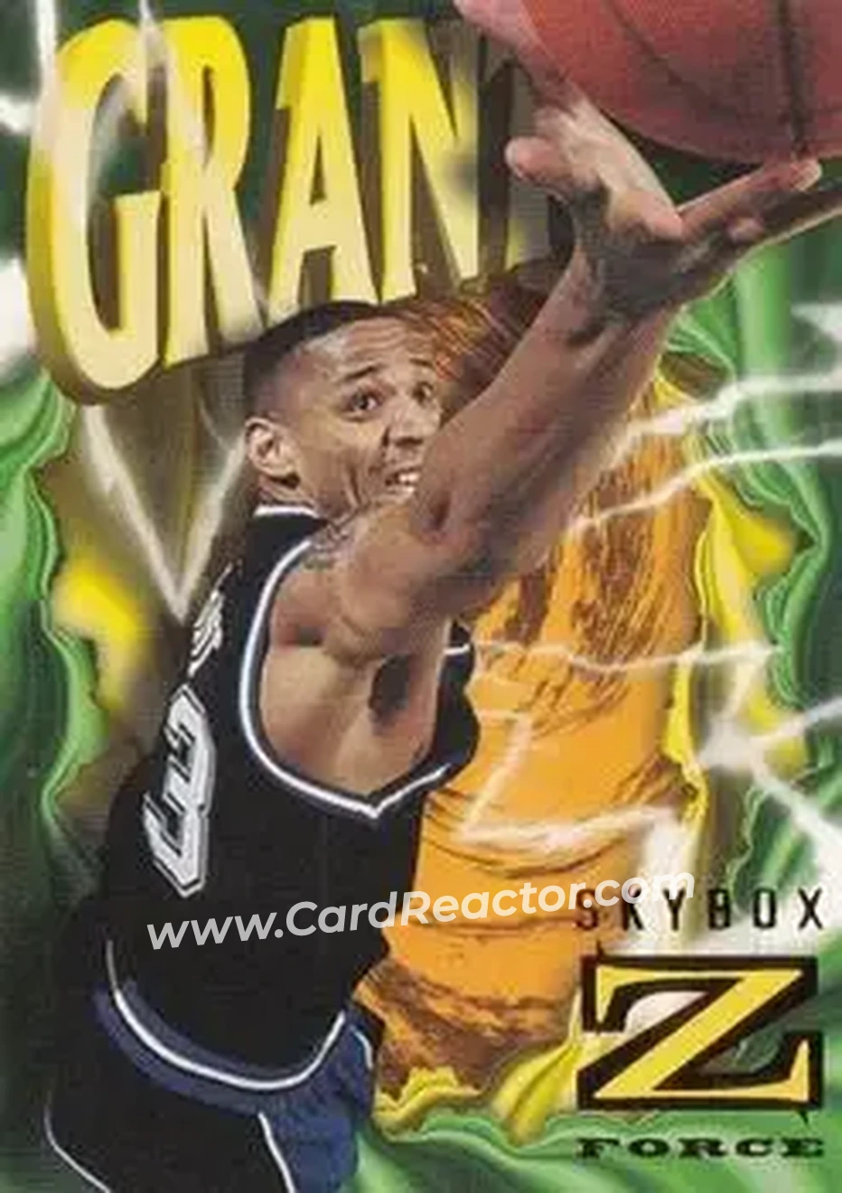 1996-97 SkyBox Z-Force #75 - Brian Grant - Sacramento Kings - Front