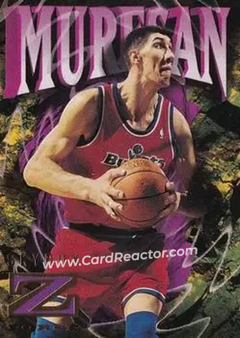 1996-97 SkyBox Z-Force #96 - Gheorghe Mureșan - Washington Bullets - Front