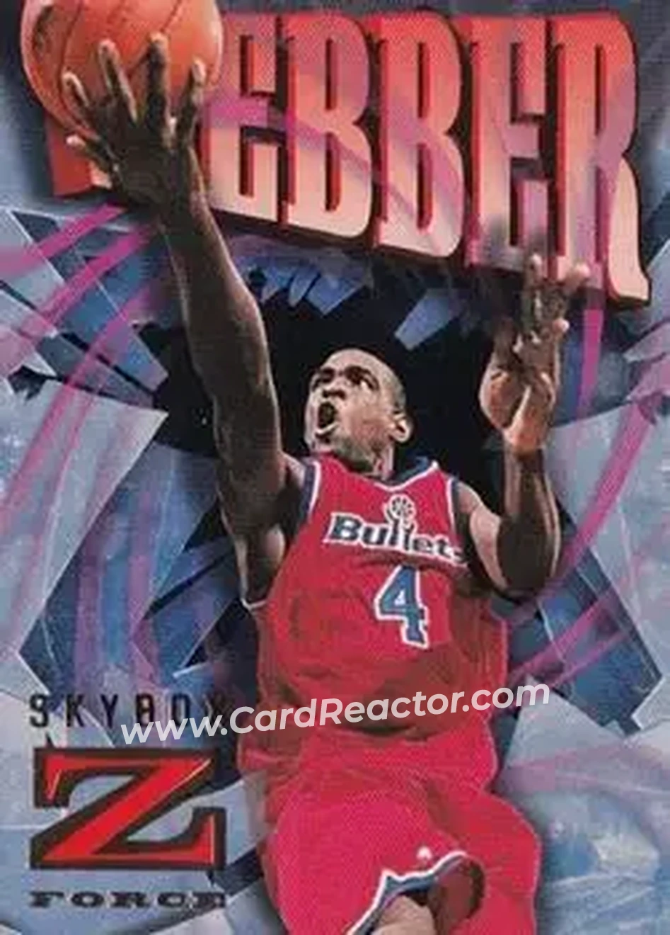 1996-97 SkyBox Z-Force #98 - Chris Webber - Washington Bullets - Front