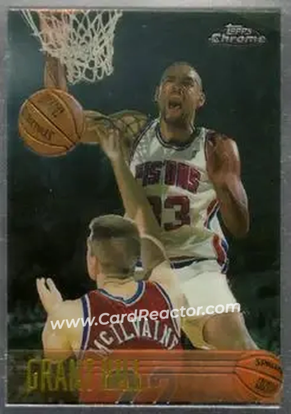 1996-97 Topps Chrome #100 - Grant Hill - Detroit Pistons - Front