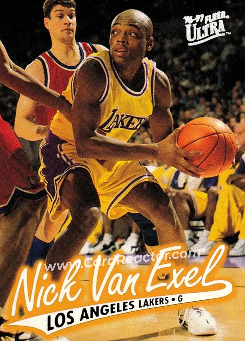 1996-97 Ultra #56 - Nick Van Exel - Los Angeles Lakers - Front