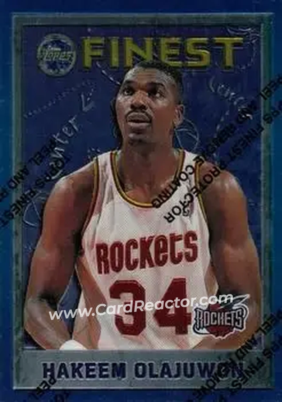 1995-96 Finest #1 - Hakeem Olajuwon - Houston Rockets - Front