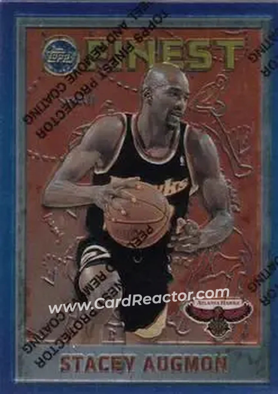 1995-96 Finest #2 - Stacey Augmon - Atlanta Hawks - Front