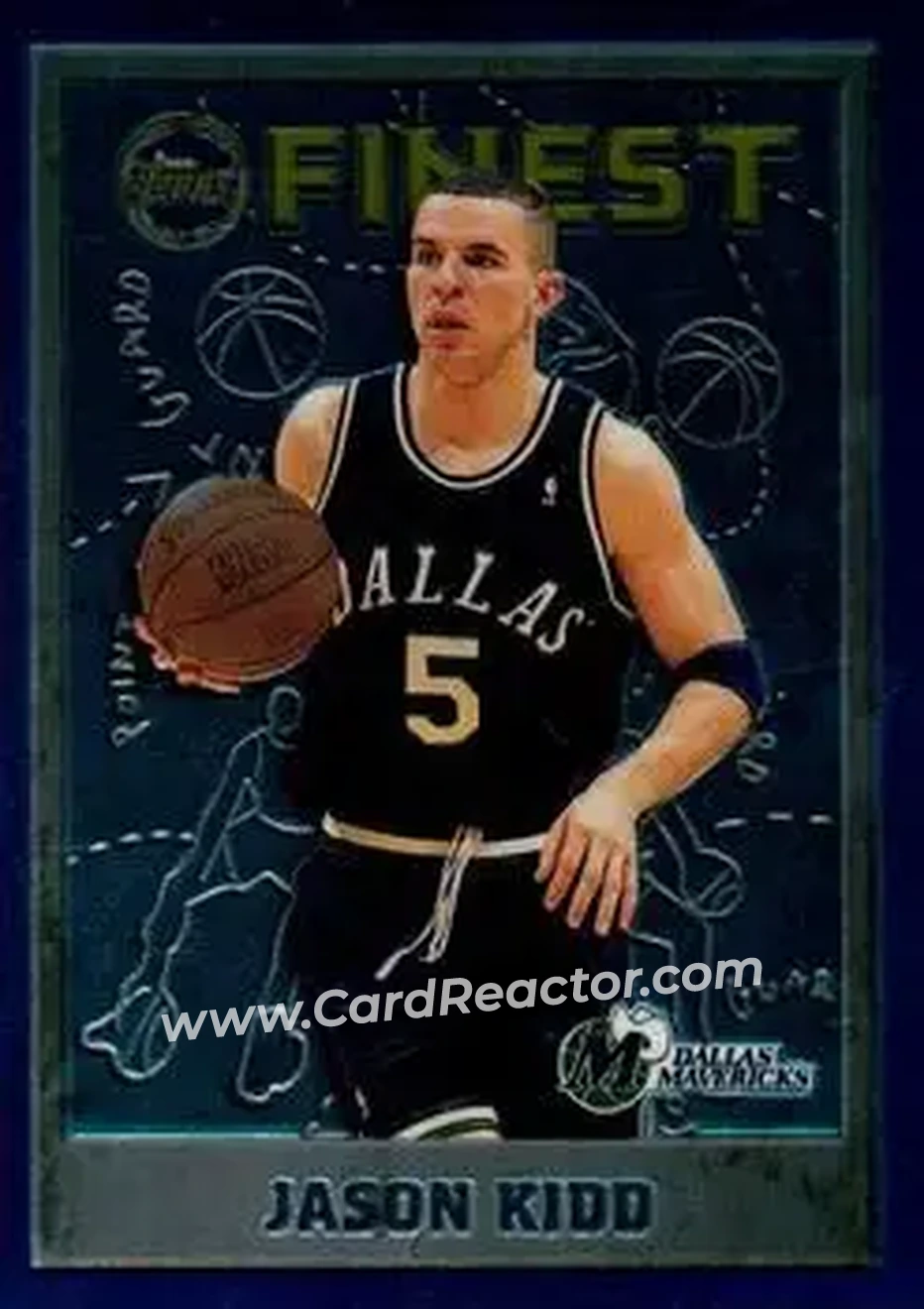 1995-96 Finest #5 - Jason Kidd - Dallas Mavericks - Front