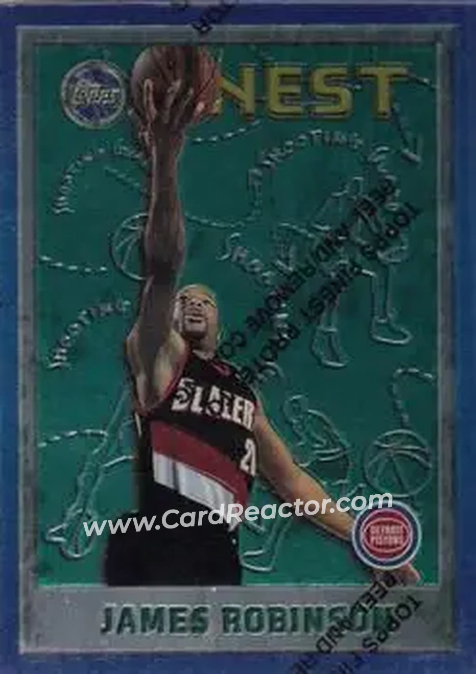 1995-96 Finest #8 - James Robinson - Portland Trail Blazers - Front 1995-96 Finest #8 - James Robinson - Portland Trail Blazers - Front