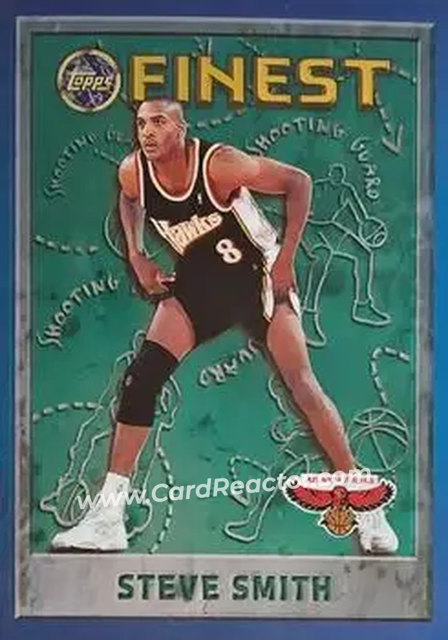1995-96 Finest #16 - Steve Smith - Atlanta Hawks - Front