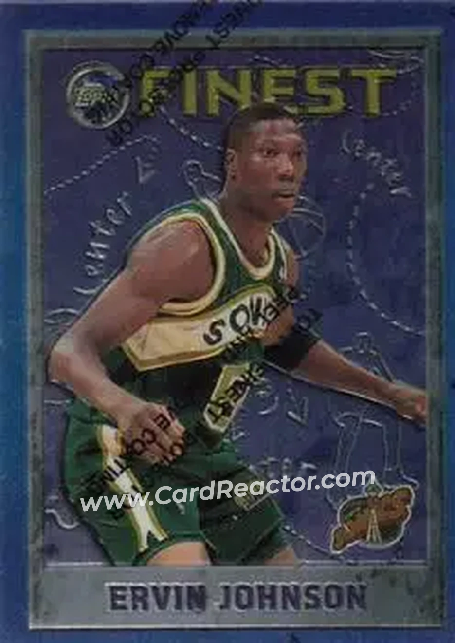 1995-96 Finest #18 - Ervin Johnson - Seattle SuperSonics - Front