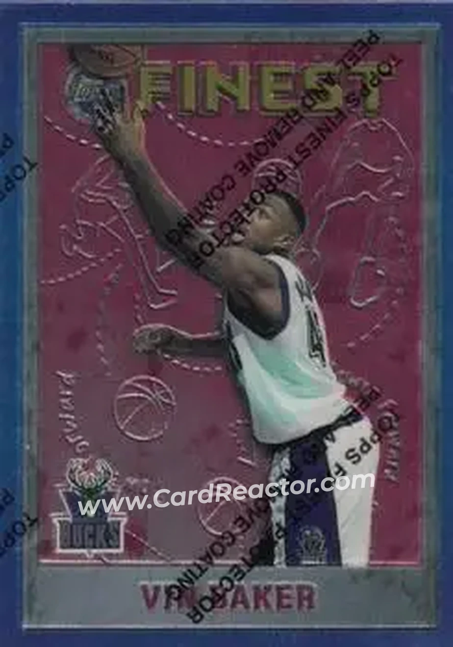 1995-96 Finest #20 - Vin Baker - Milwaukee Bucks - Front
