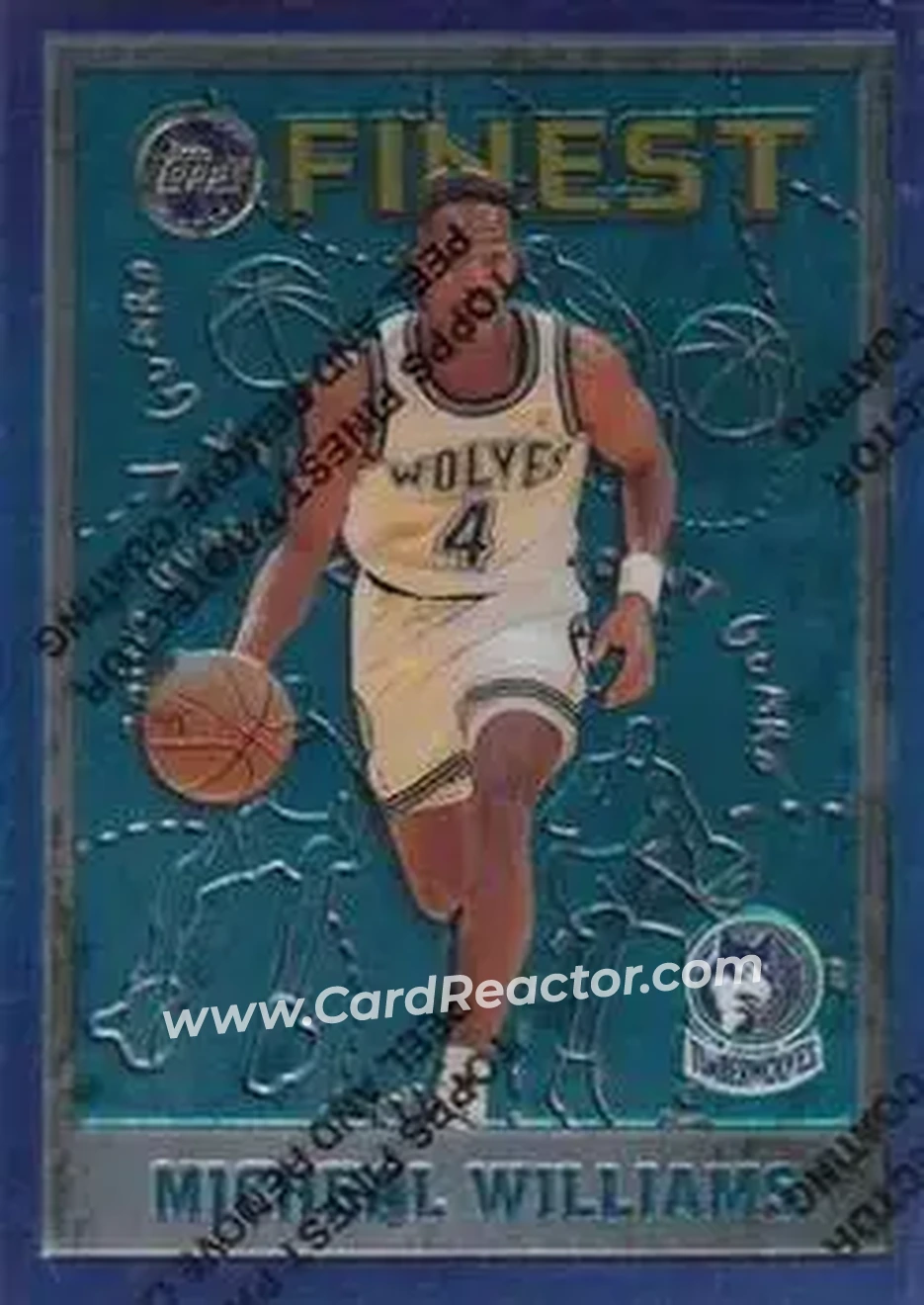1995-96 Finest #21 - Micheal Williams - Minnesota Timberwolves - Front