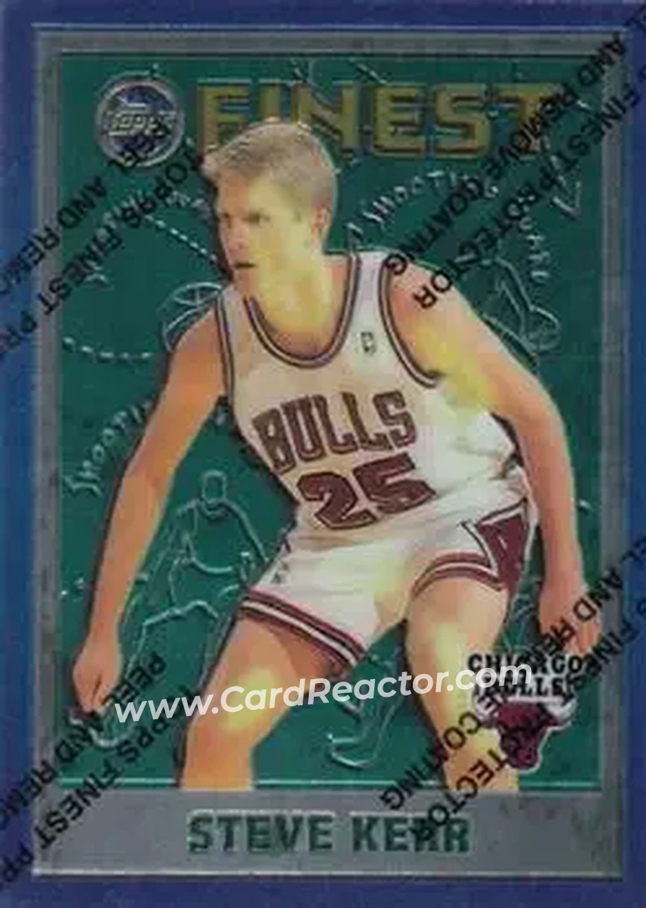 1995-96 Finest #22 - Steve Kerr - Chicago Bulls - Front