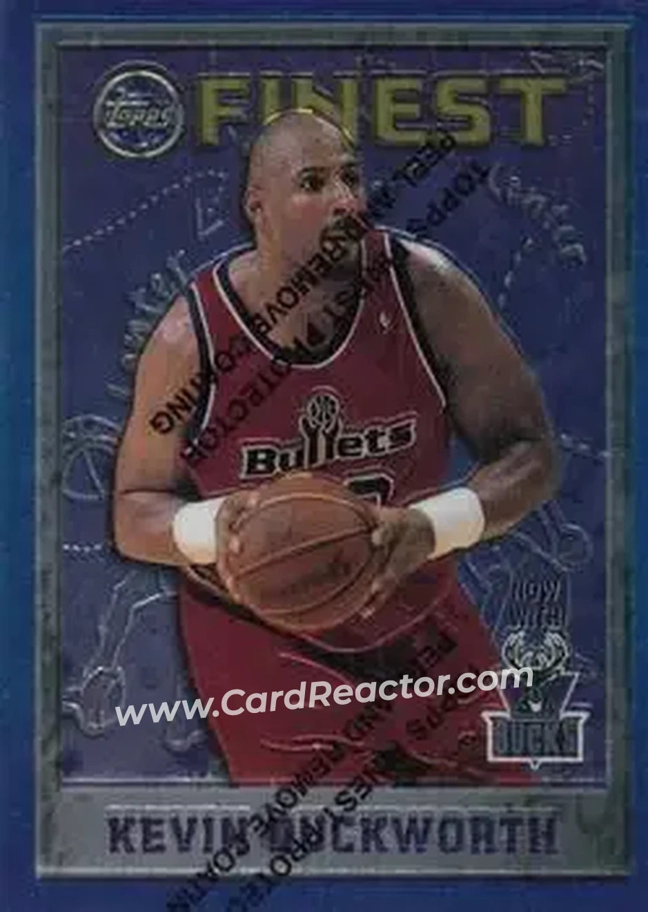 1995-96 Finest #23 - Kevin Duckworth - Milwaukee Bucks - Front