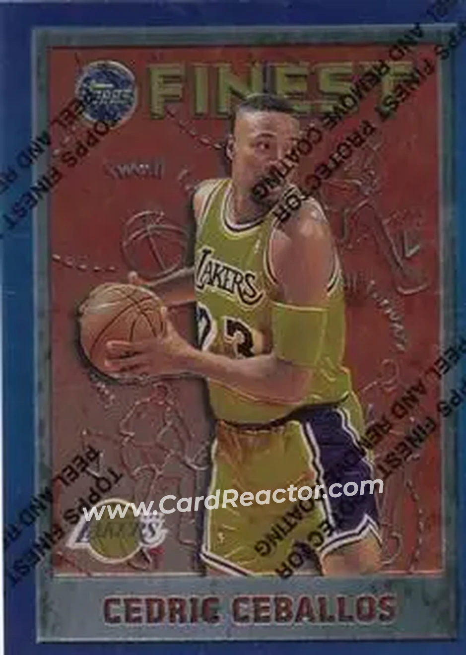 1995-96 Finest #35 - Cedric Ceballos - Los Angeles Lakers - Front