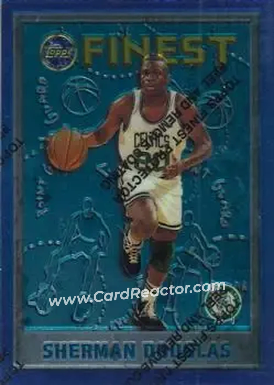 1995-96 Finest #42 - Sherman Douglas - Boston Celtics - Front 1995-96 Finest #42 - Sherman Douglas - Boston Celtics - Front