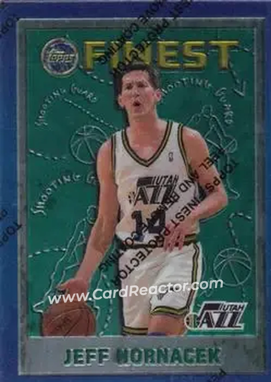 1995-96 Finest #48 - Jeff Hornacek - Utah Jazz - Front