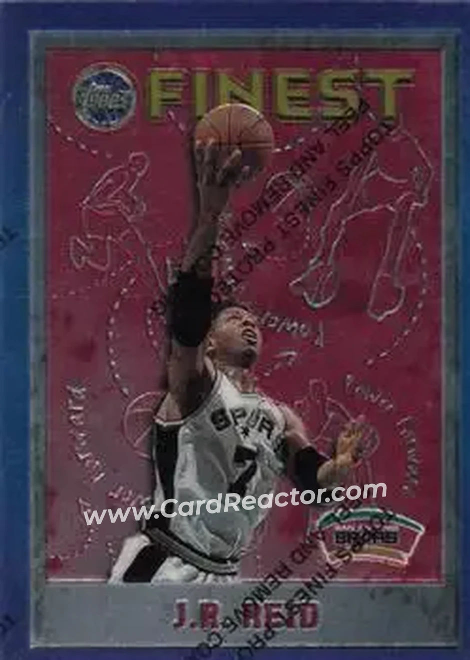 1995-96 Finest #49 - J.R. Reid - San Antonio Spurs - Front