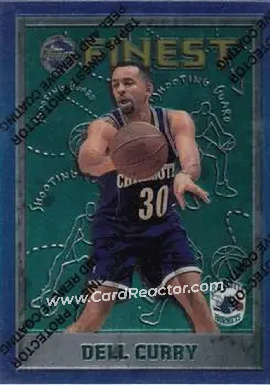 1995-96 Finest #51 - Dell Curry - Charlotte Hornets - Front
