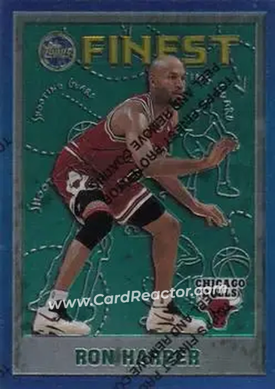1995-96 Finest #53 - Ron Harper - Chicago Bulls - Front