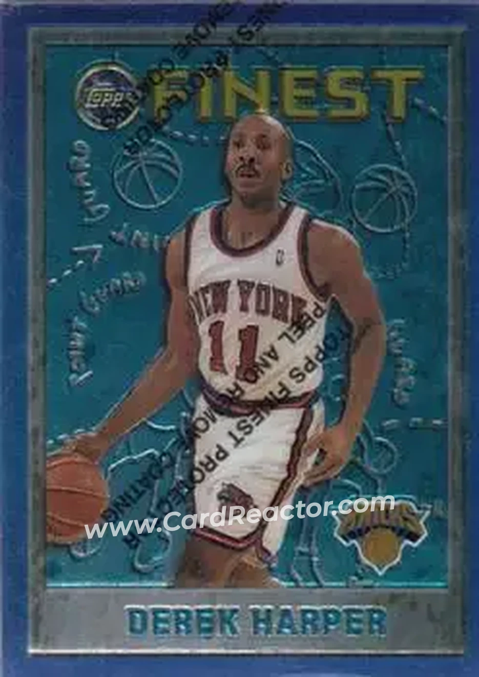 1995-96 Finest #54 - Derek Harper - New York Knicks - Front 1995-96 Finest #54 - Derek Harper - New York Knicks - Front