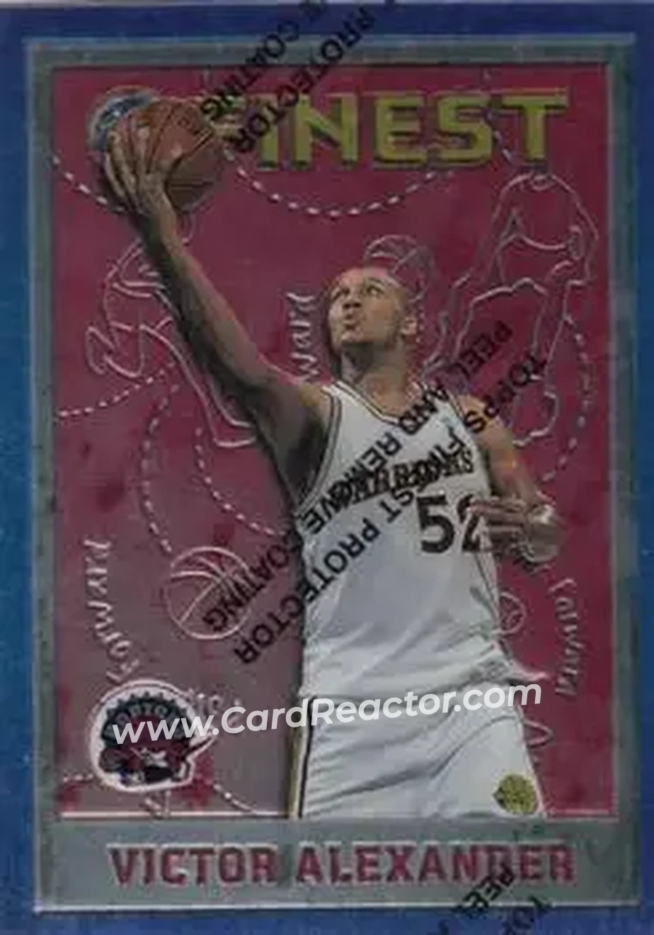 1995-96 Finest #57 - Victor Alexander - Toronto Raptors - Front 1995-96 Finest #57 - Victor Alexander - Toronto Raptors - Front