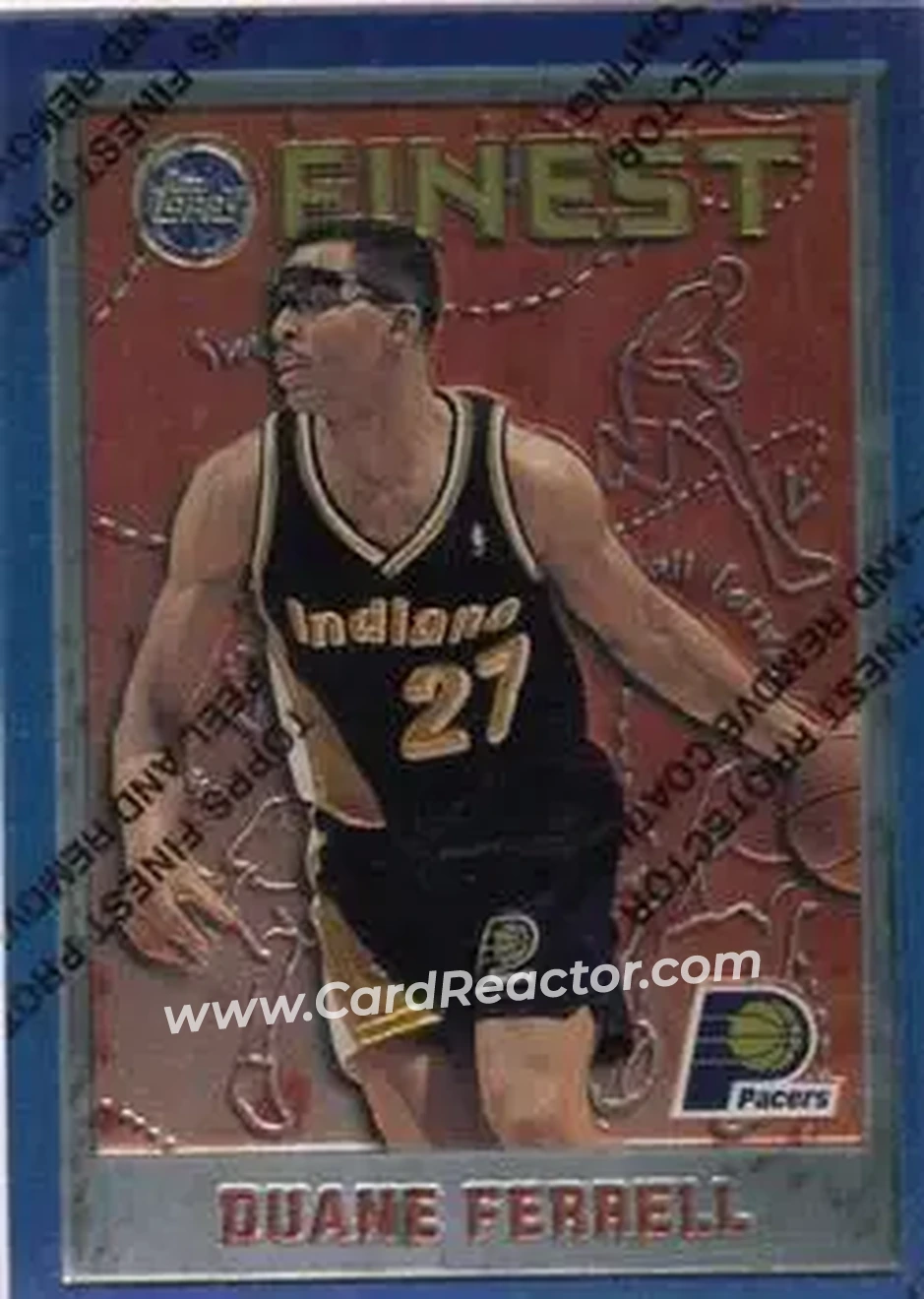 1995-96 Finest #61 - Duane Ferrell - Indiana Pacers - Front