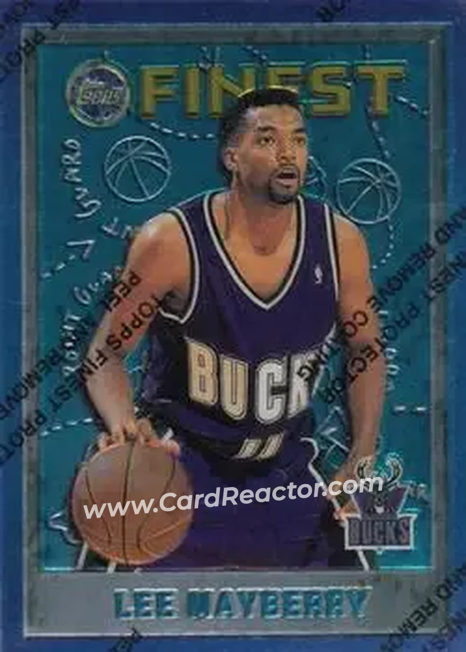 1995-96 Finest #66 - Lee Mayberry - Milwaukee Bucks - Front