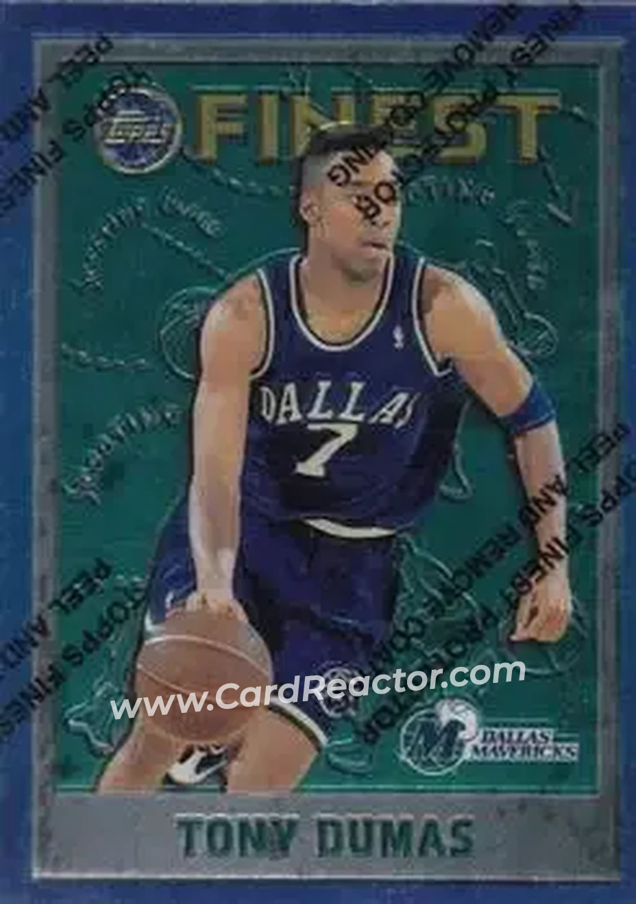 1995-96 Finest #69 - Tony Dumas - Dallas Mavericks - Front 1995-96 Finest #69 - Tony Dumas - Dallas Mavericks - Front