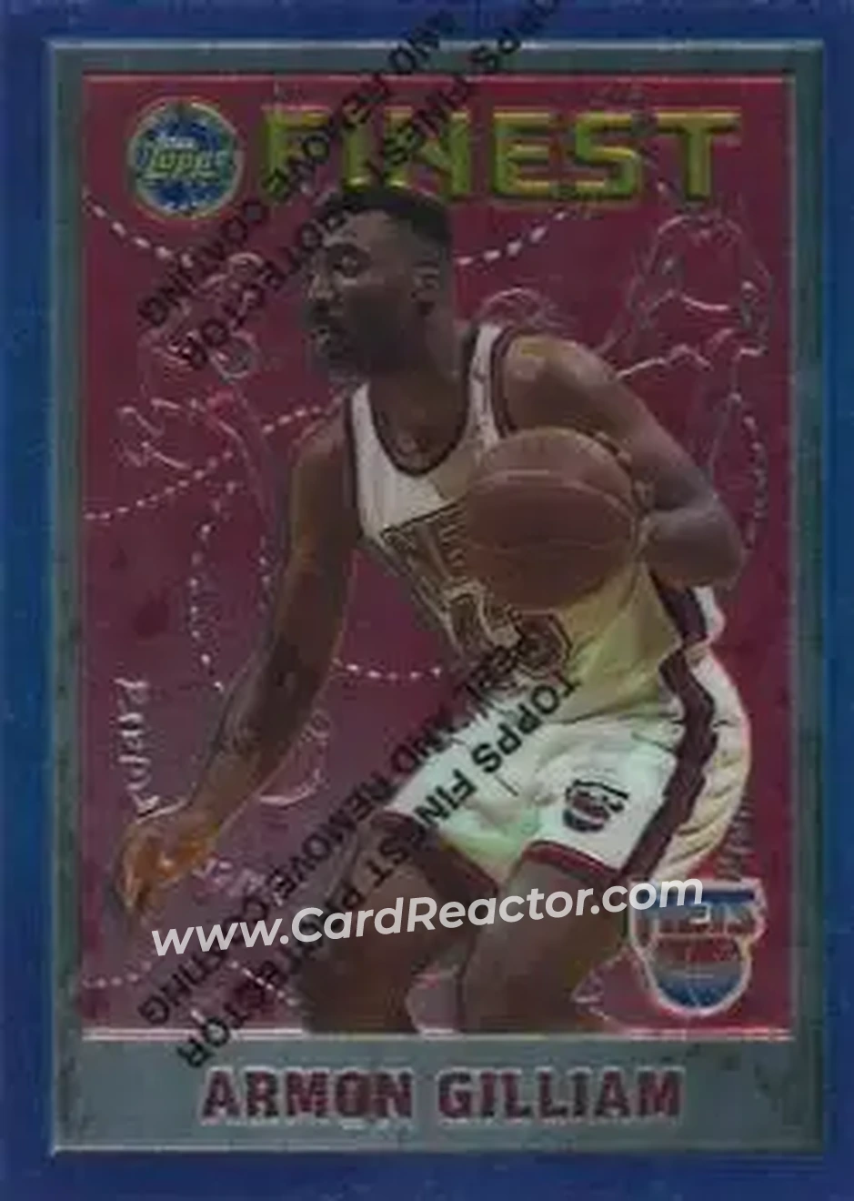 1995-96 Finest #71 - Armon Gilliam - New Jersey Nets - Front