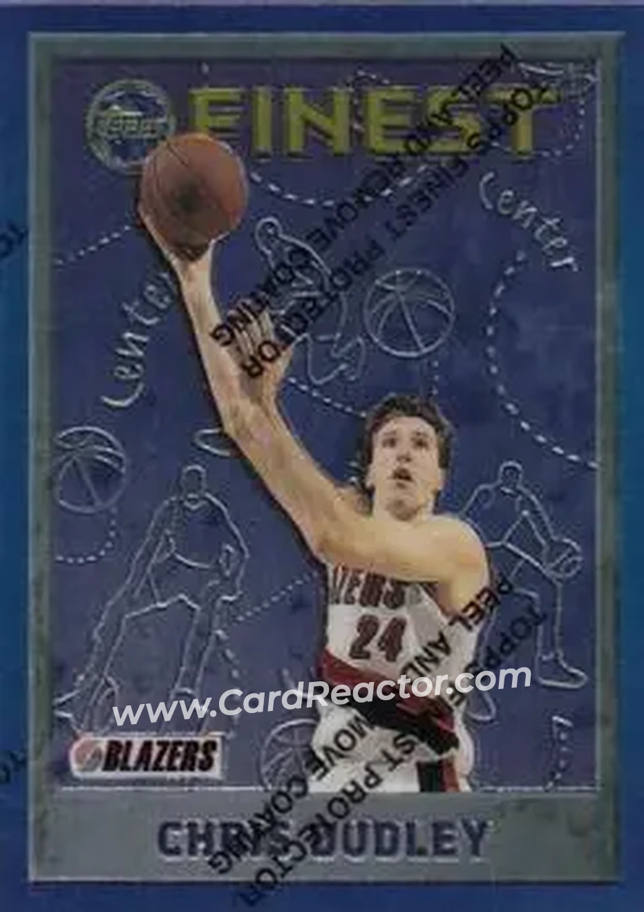 1995-96 Finest #74 - Chris Dudley - Portland Trail Blazers - Front