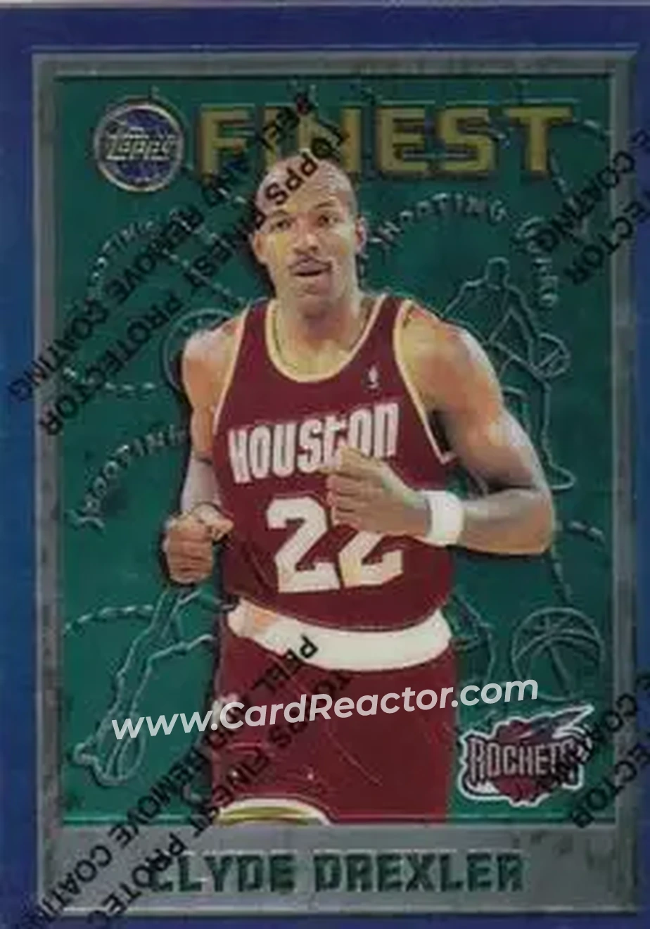 1995-96 Finest #75 - Clyde Drexler - Houston Rockets - Front 1995-96 Finest #75 - Clyde Drexler - Houston Rockets - Front