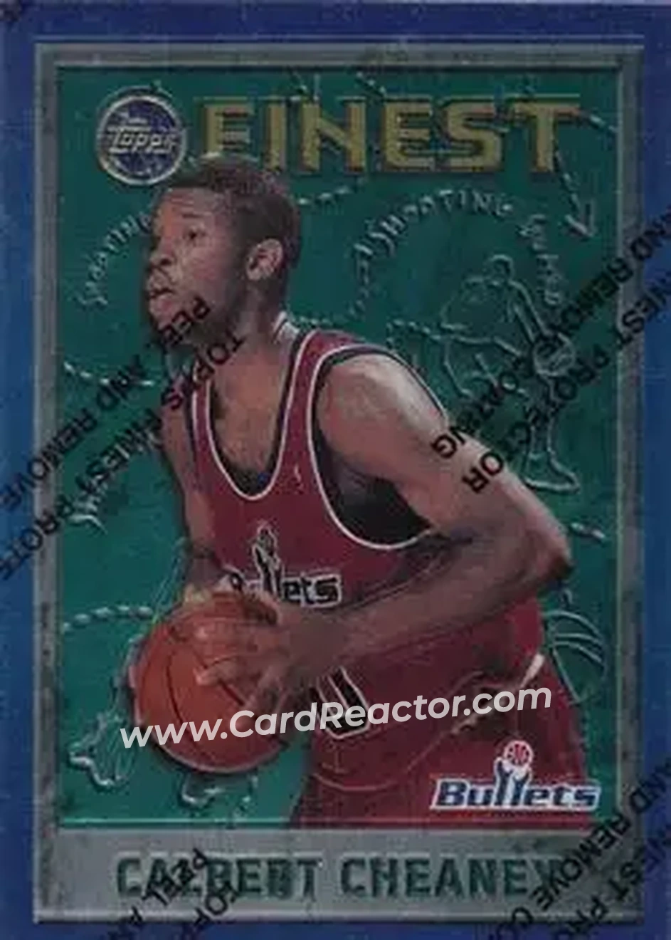 1995-96 Finest #77 - Calbert Cheaney - Washington Bullets - Front