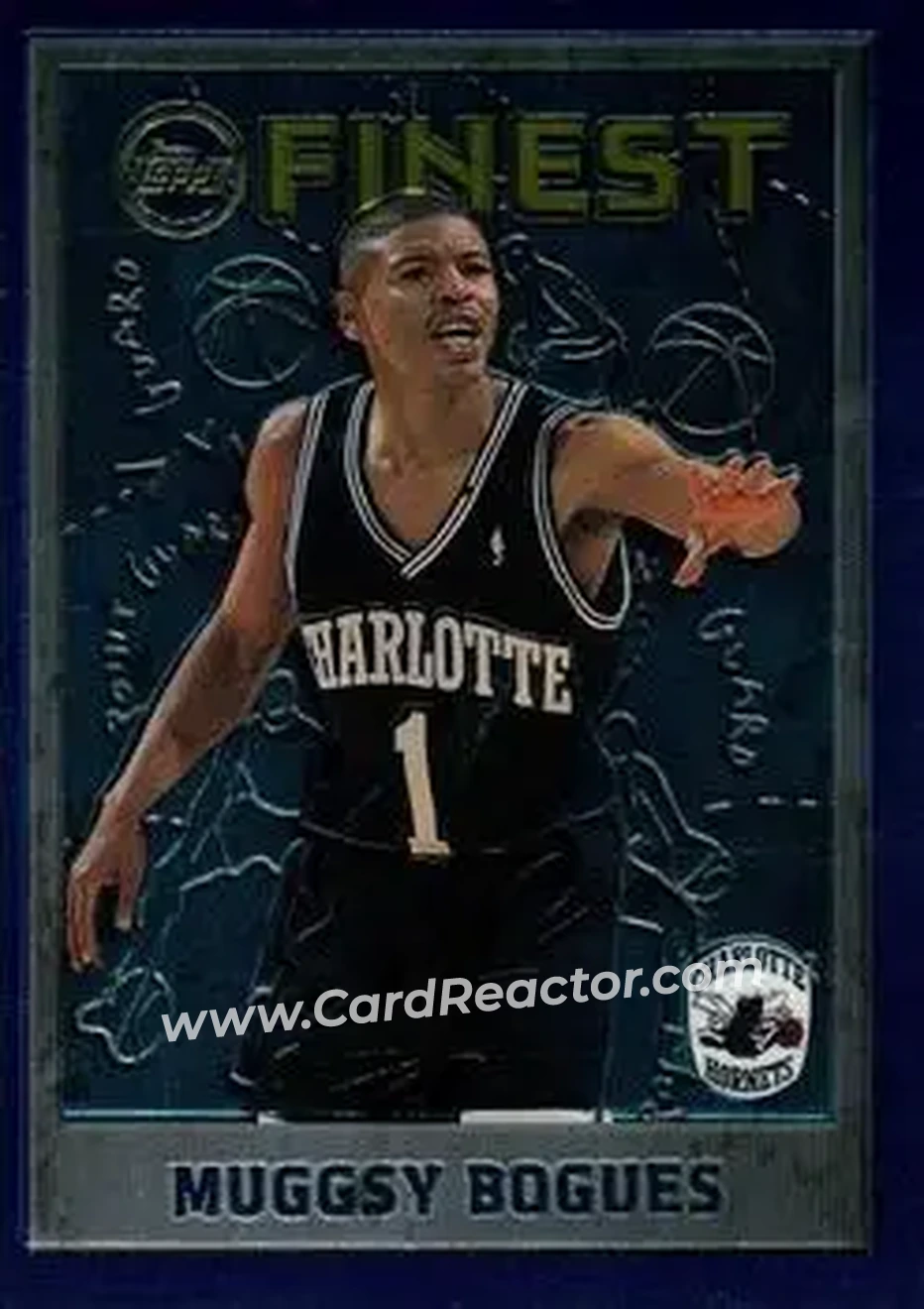 1995-96 Finest #82 - Muggsy Bogues - Charlotte Hornets - Front