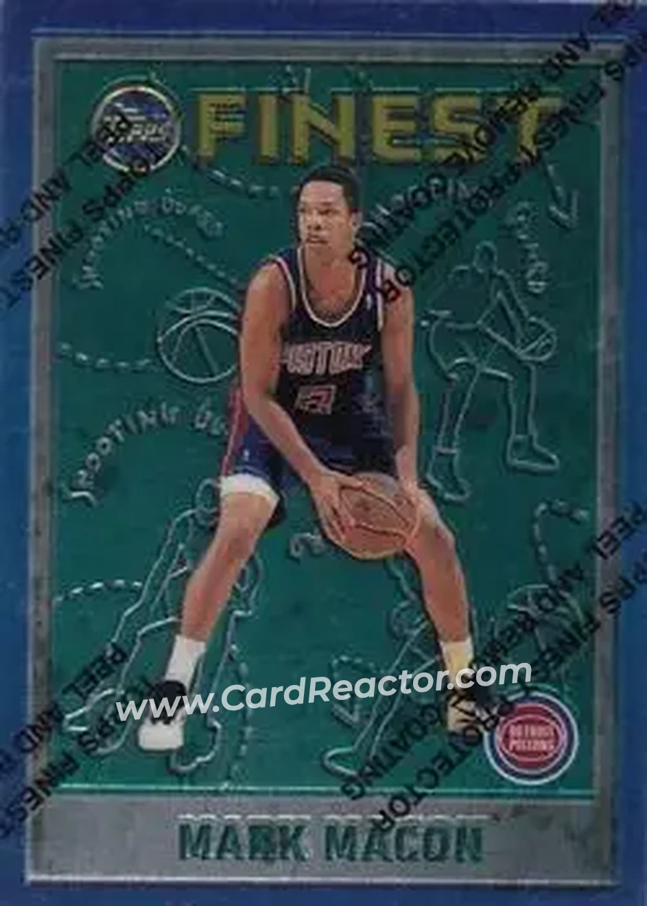 1995-96 Finest #83 - Mark Macon - Detroit Pistons - Front