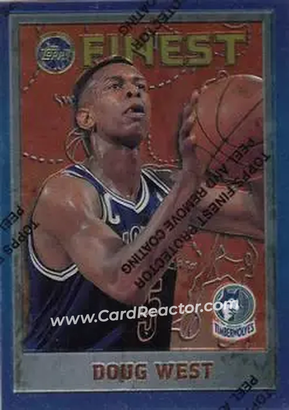 1995-96 Finest #84 - Doug West - Minnesota Timberwolves - Front
