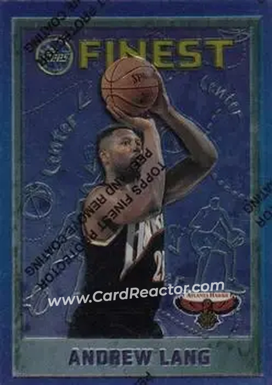 1995-96 Finest #88 - Andrew Lang - Atlanta Hawks - Front 1995-96 Finest #88 - Andrew Lang - Atlanta Hawks - Front