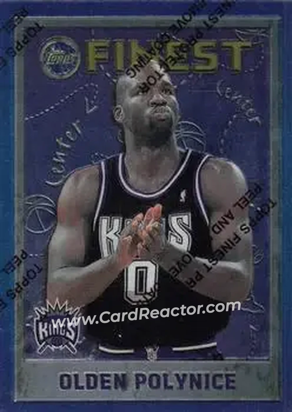 1995-96 Finest #89 - Olden Polynice - Sacramento Kings - Front