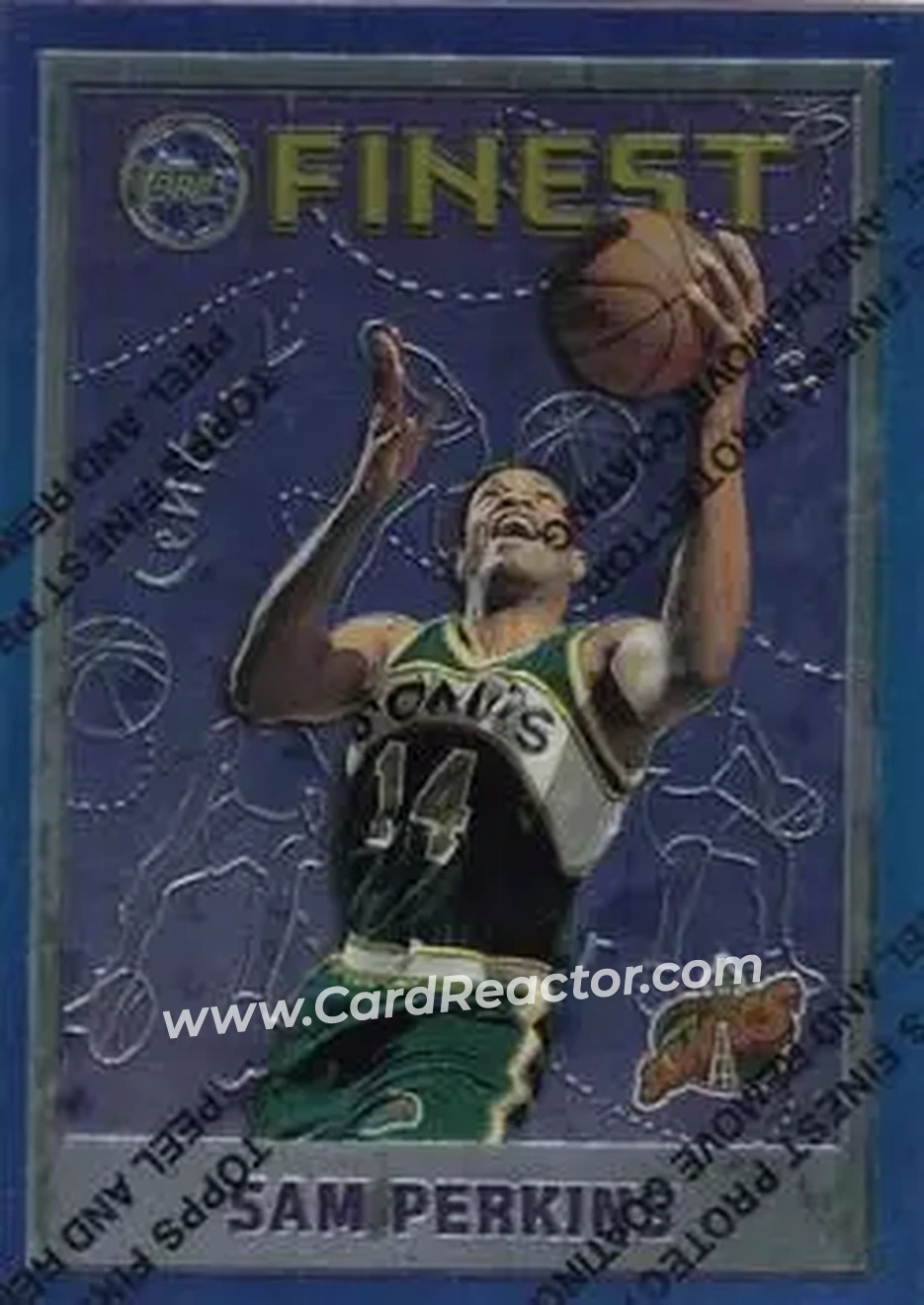 1995-96 Finest #94 - Sam Perkins - Seattle SuperSonics - Front