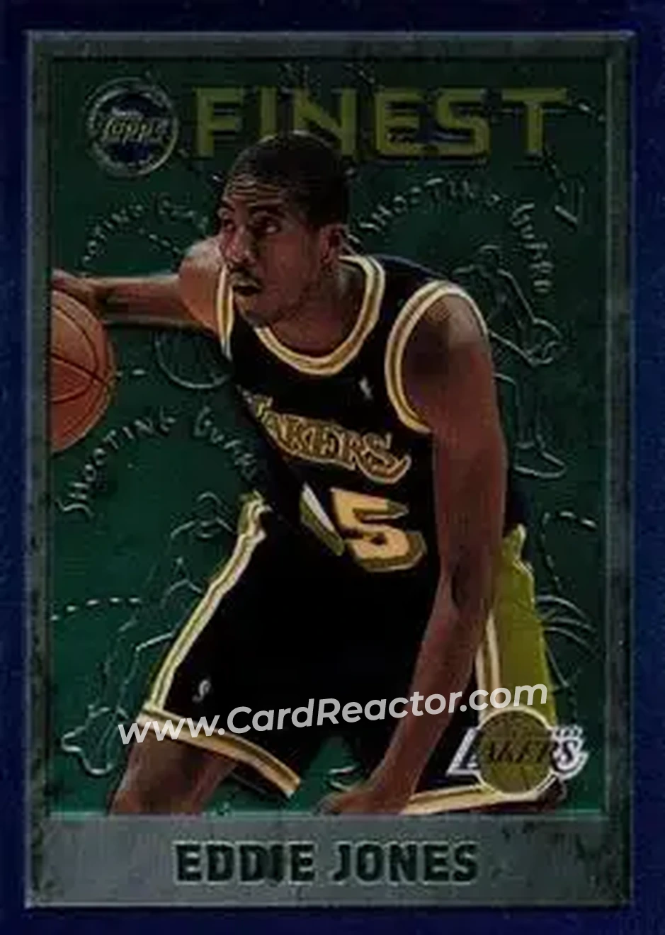1995-96 Finest #95 - Eddie Jones - Los Angeles Lakers - Front